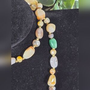 Vintage Beaded Stone Necklace